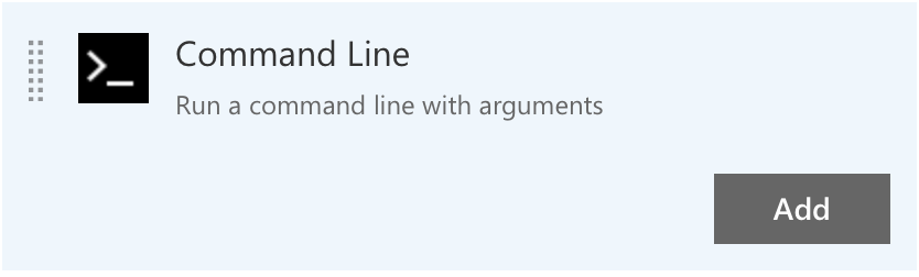 Add a Command Line task