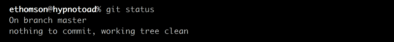 git status with a properly ignored file